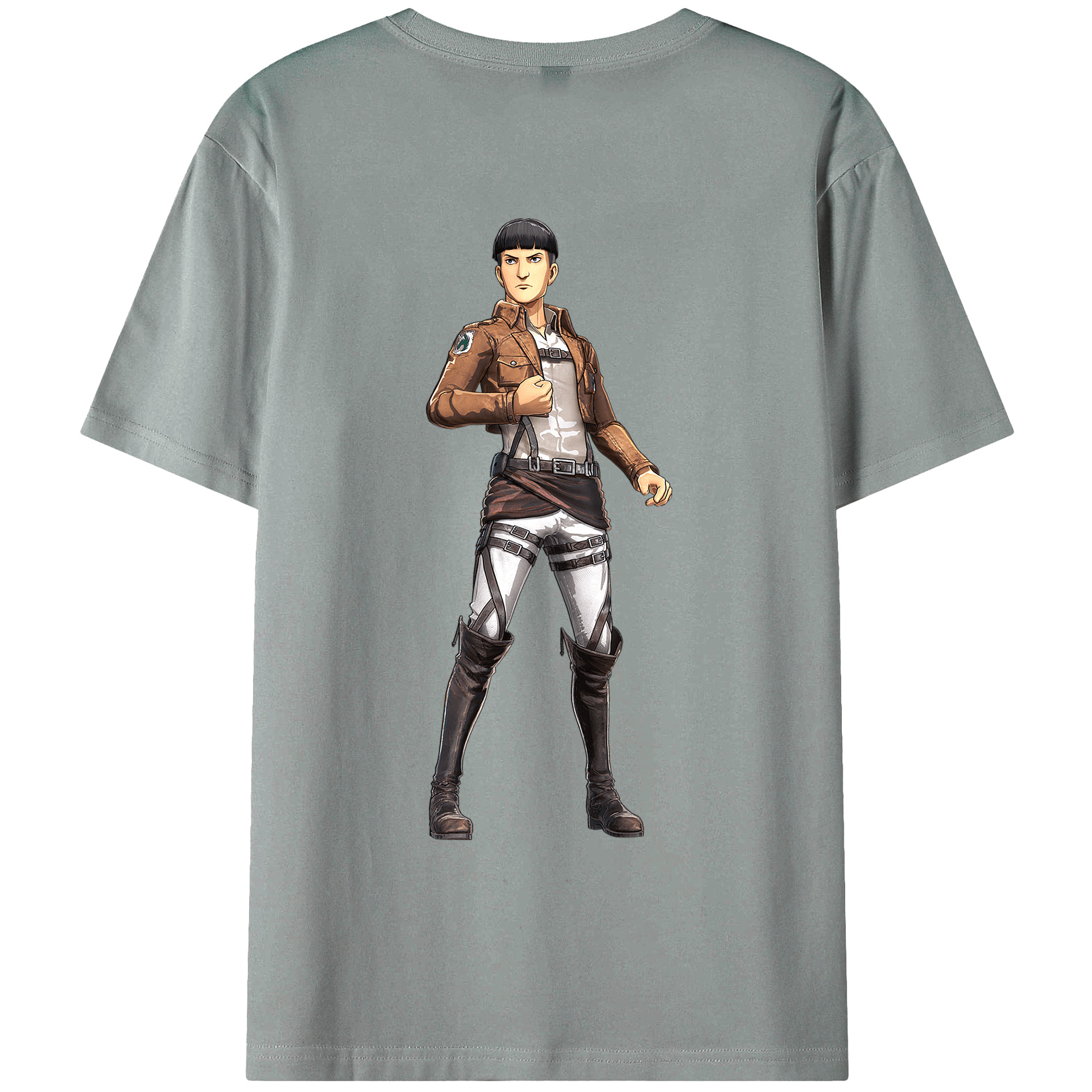 （画像用） 進撃の巨人 Attack on Titan 綿100％ メンズ半袖Tシャツ（バックプリント） 通気性